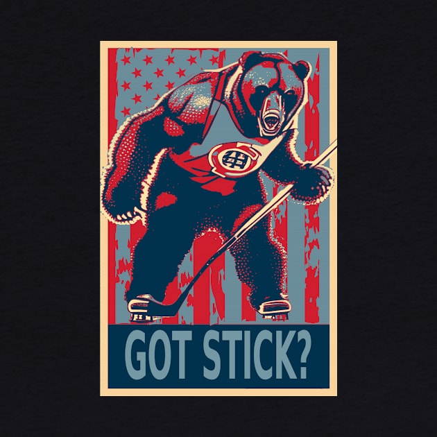 American Bear Ice Hockey Player by DesignArchitect